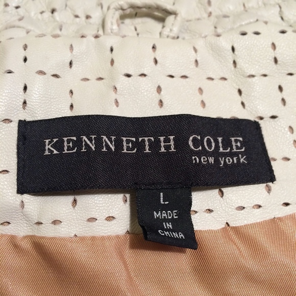 Vintage Kenneth Cole Leather Bomber Jacket - Picture 7 of 8